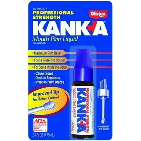 Kank-A Liquid Treatment for Canker Sores With Applicator, Professional Strength, 0.33 Fl (Best Way To Heal Canker Sore)