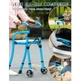 thumbnail image 5 of Lightweight Rollator Walkers for Seniors with Seat, Folding Rolling Walker with Seat for Elderly, Height Adjustable, Water-Resistant Cushion, Indoor Outdoor Use, Storage Bag Included, 5 of 8