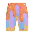 thumbnail image 3 of Summer Children's Boys' Stretch Waist Colorful Ice Cute Pattern Casual Baseball Shorts Five Pair Pants Classic Boys Shorts Light Purple 9-10 Years, 3 of 4