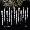 thumbnail image 4 of Xingjin Icicle Ornaments, Christmas Tree Decorations with Crystal Christmas Picks, Decorative Hanging Ornaments for Winter Holiday Displays, 4 of 5