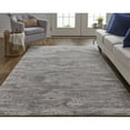 thumbnail image 6 of 2' X 3' Tan Taupe And Gray Abstract Power Loom Distressed Stain Resistant Area Rug, 6 of 9