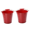 thumbnail image 4 of Hemobllo 2Pcs Premium Red Small Iron Buckets with Handle for Home Storage and Elegant Flower Display, 4 of 8