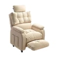 thumbnail image 4 of Silla Para Videojuegos, Sofá Ergonómico, Silla Reclinable Para Sala De Estar, Adultos, Hogar, Reposacabezas Blanco Pie de reposacabezas blanco, 4 of 10
