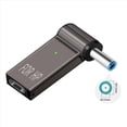 thumbnail image 2 of 2X Adaptador de Carga para Computadora Portátil USB C A 4,5 mm, Conector Hembra Tipo C A Conector Macho Tipo CC de 4,5 X 3 mm, Convertidor de Cargador de Corriente PD de 100 W, 2 of 7