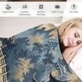 thumbnail image 3 of WYYP Thicken Throw Blankets Chinoiserie Blue and White Porcelain Chinese Style Buildings Pattern Flannel Blankets for Bed Couch Sofa Chair,Warm Cozy Fuzzy Plush Super Soft Blanket White, 3 of 6