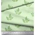 thumbnail image 3 of Soimoi Poly Georgette Fabric Leaves & Floral Block Print Fabric by The Yard 52 Inch Wide, 3 of 3