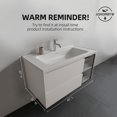 thumbnail image 3 of 40'' Bathroom Vanity with Sink, Wall Mounted Small Bathroom Vanity with Soft-Close System Modern Floating Cabinet with Faucet, Pop-up Drain, P-Trap, White, 3 of 8