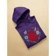 thumbnail image 3 of Realistic Heart W Flowers Hoodie Men -Image by Shutterstock, Male 3X-Large, 3 of 4