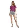 thumbnail image 2 of Womens T Shirts Short Sleeve V-Neck Shirts Cute Fit Summer Casual Tee Tops, 2 of 6
