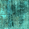 thumbnail image 1 of Ahgly Company Indoor Square Oriental Turquoise Blue Industrial Area Rugs, 4' Square, 1 of 4