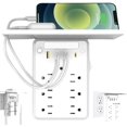 thumbnail image 1 of Wall Outlet Extender with Shelf Night, Multifunctional Power Socket Expander USB Wall Charger 3 USB Ports 1 Type-C 6 Outlets for Home & Office & Travel Outdoor (1PC), 1 of 7