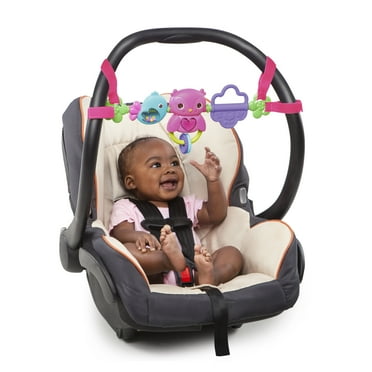 Bright Starts Busy Birdies Carrier Toy Bar Musical Take-Along Toy with Lights, Ages Newborn  
