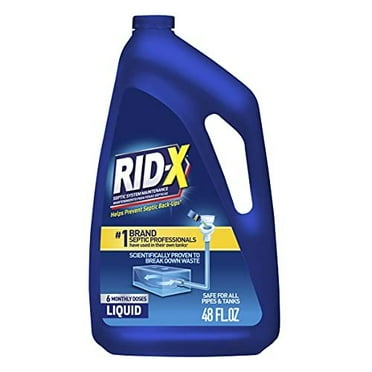 RID-X Septic Treatment, Septic Tank Treatment, 6 Month Supply Of Liquid, 48 oz