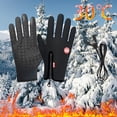 thumbnail image 1 of Black Gloves Mittens Touchscreen Gloves Women Men USB Heated Windproof/ Winter Ergonomic Fit Gloves Suitable for Outdoor Sports Commuting Construction Running Riding Ski, 1 of 3