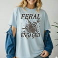 thumbnail image 3 of Feral and Engaged T-Shirt – Funny Raccoon Engagement Tee, 3 of 5