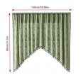thumbnail image 3 of WeDecorBay Branch Embossed Sheer Valance Curtain, V Shaped Tassel Short Curtain, Rod Pocket Light Filtering Window Curtain for Kitchen Indoor Decor, 3 Sizes Available, 1 Panel, 3 of 9