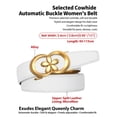 thumbnail image 4 of Catelles Cowhide Automatic Alloy Buckle Women's White Width 2.8CM &Belt Stylish Versatile for Daily Wear,Gift Box&Length 95cm, 4 of 10