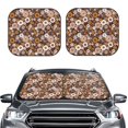 thumbnail image 2 of Xecao Sunflowers for Foldable Car Sun Shades (2-Pack) offer sun protection with an easy-fold design for convenient windshield shading., 2 of 7