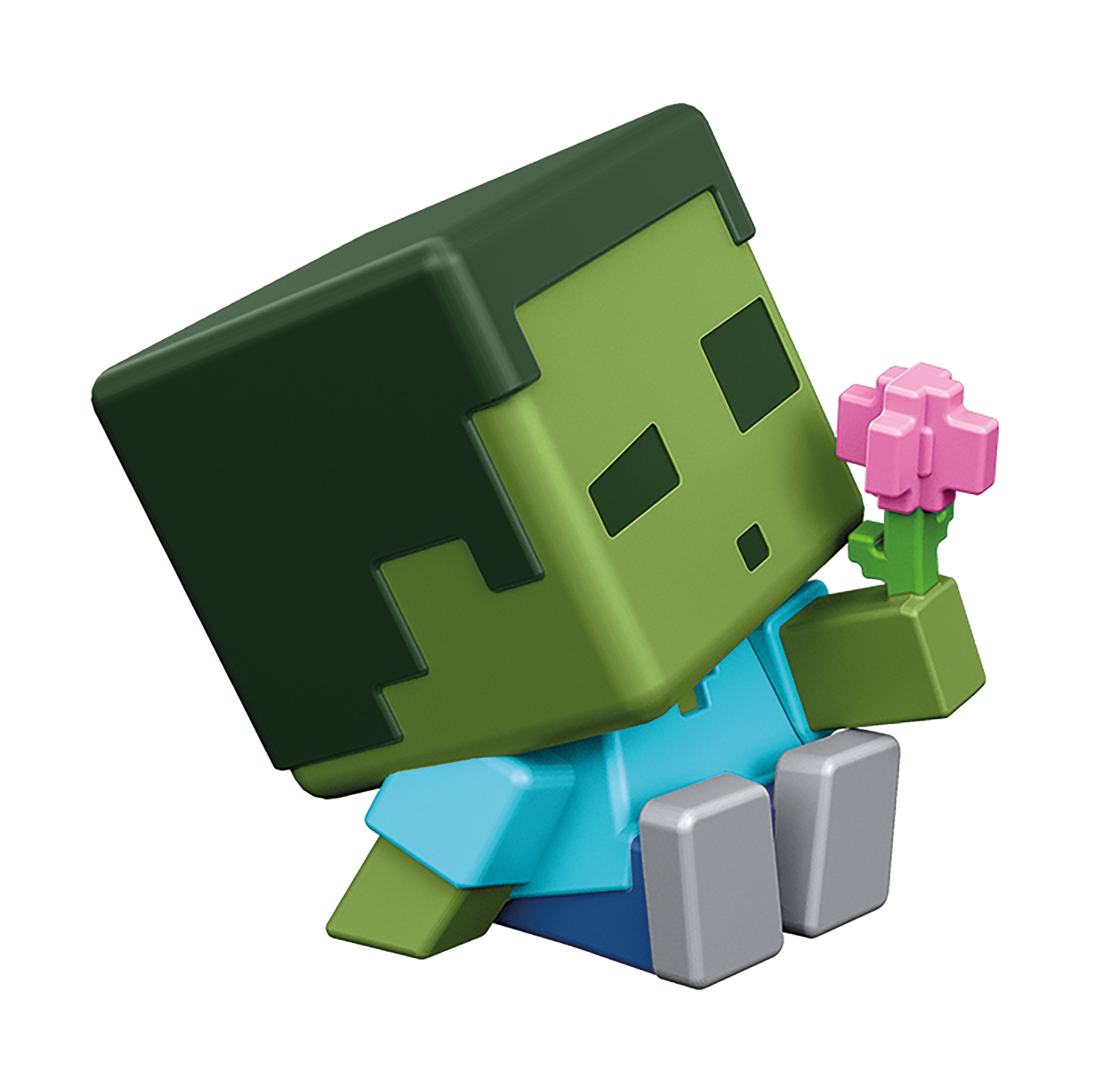 Minecraft Mini Mode Spawn Egg with Mini Figure, Cherry Blossom, 1.5-inch Toy, Zombie's First Flower