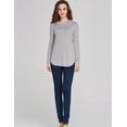 thumbnail image 5 of Camii Mia Womens T-shirts Long Sleeve Solid Top, 5 of 5
