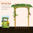 thumbnail image 6 of CAMSCH 90'' Premium Outdoor Wooden Arbor Arch with Trellis, Arc top, Pergola Arch for Climbing Plants, Wood Garden Yard Lattice, Wedding Arch for Ceremony, 63''(L) x 28.25''(W) x 90''(H), 6 of 8