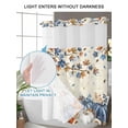thumbnail image 4 of No Hook Cloth Fabric Shower Curtain with Snap in Liner, Orange Blue Pumpkin Fall Waterproof Shower Curtains Set with See Through Top Window, Thanksgiving Maple Leaves Branch Bath Curtains 60"x72", 4 of 6