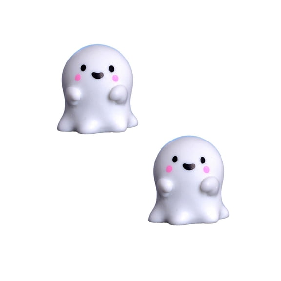 2Pack Cute Ghost Squishy Stress Relief Toy, Halloween Stress Relief Toy, Anxiety Relief, Cute Ghost Decor Plain,Desk Fidget, Party Favor, Classroom Prize, Small Gift For Halloween