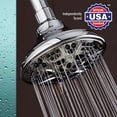 thumbnail image 2 of AquaDance Pomme de Douche Haute Pression 6 Réglages, Grande Pomme de Douche de 5 Pouces avec Finition Chromée Complète, Testée pour Répondre à Nos Normes de Qualité, Réglable en Angle, et Installation Sans Outils, 2 of 5