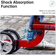 ELENKER Knee Scooter Steerable Deluxe Medical Knee Walkerfor Foot Injury Crutch Alternative Red