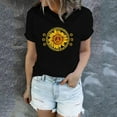 thumbnail image 2 of Fshinging 2025 Women'S Clothing Independence Day Summer Casual Slim Sunflower Graphics Plus Size Loose Tunic Blouses, 2 of 5