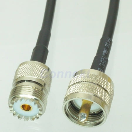 - UHF male to UHF female straight crimp RG58 cable jumper pigtail 50cm Quick USA Shipping