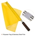 thumbnail image 3 of Unique Bargains Football Linesman Arbitre Drapeau Acier Inoxydable Pole Éponge Grip, Jaune 2 Pack, 3 of 5
