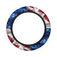 thumbnail image 7 of ZUXONGSY American Flag Golf Cart Steering Wheel Covers Car Interior Accessories Universal Steering Wheel Cover Stretchy Auto Wheel Cover 4th of July Auto Golf Cart Accessories Decor, 7 of 7
