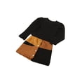 thumbnail image 2 of Toddler Baby Girls Skirt Outfits Ribbed Sweater Shirt Tops Mini Pencil A-Line Skirt Dress Fall Winter Clothes Set, 2 of 7