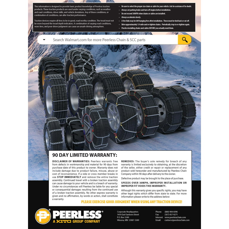 Snow Chains, Cables, & More  Installation and Requirements