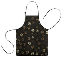 Paw Print Kids Aprons for Girls and Boys,Adjustable Neck Strap Toddler Aprons for Kids Cooking Baking