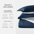 thumbnail image 5 of Noble Linens 2-Piece Navy & Gray Reversible Down Alternative Comforter Set, Twin/Twin XL, 5 of 12