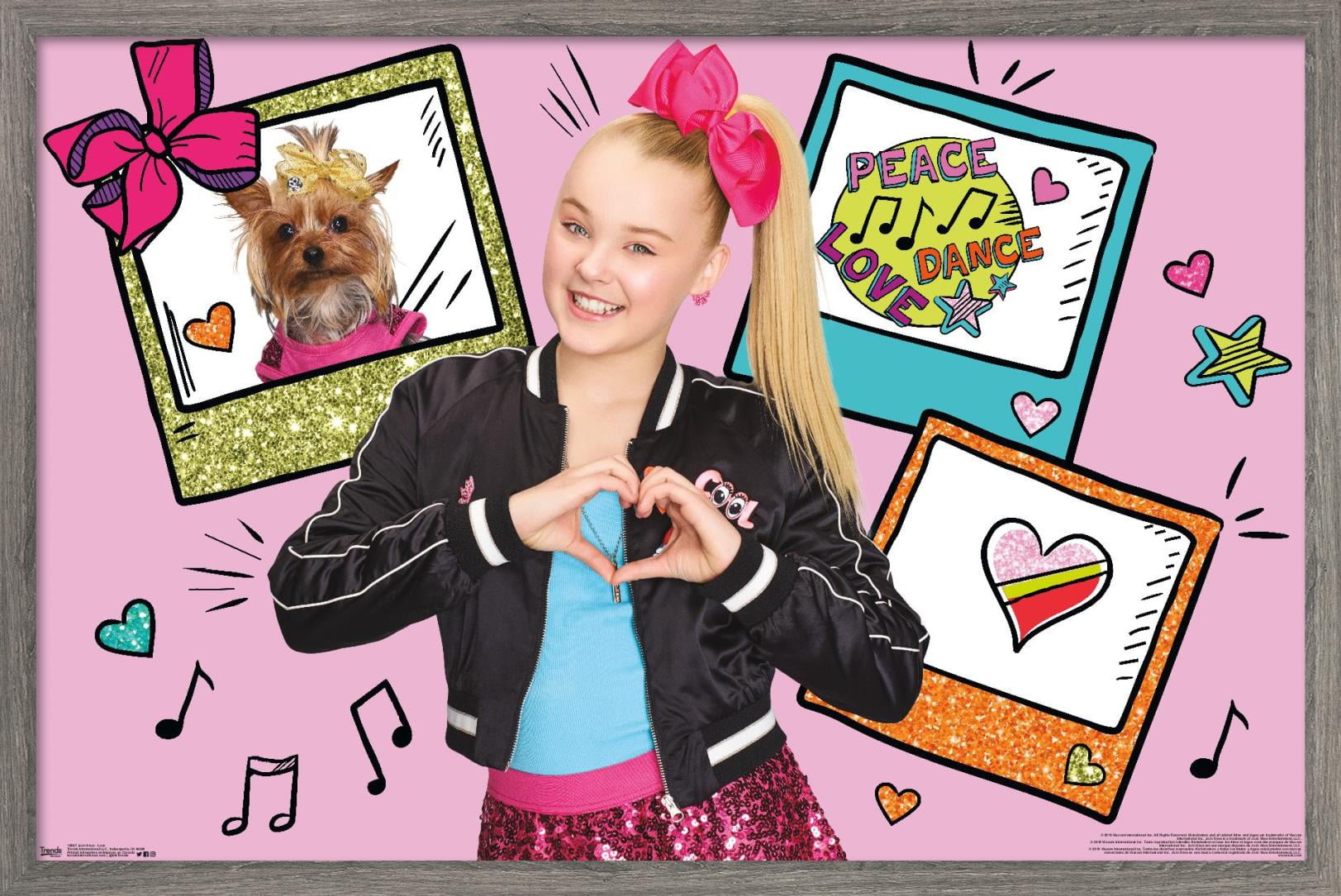 JoJo Siwa Love Wall Poster, 14.725" x 22.375", Framed