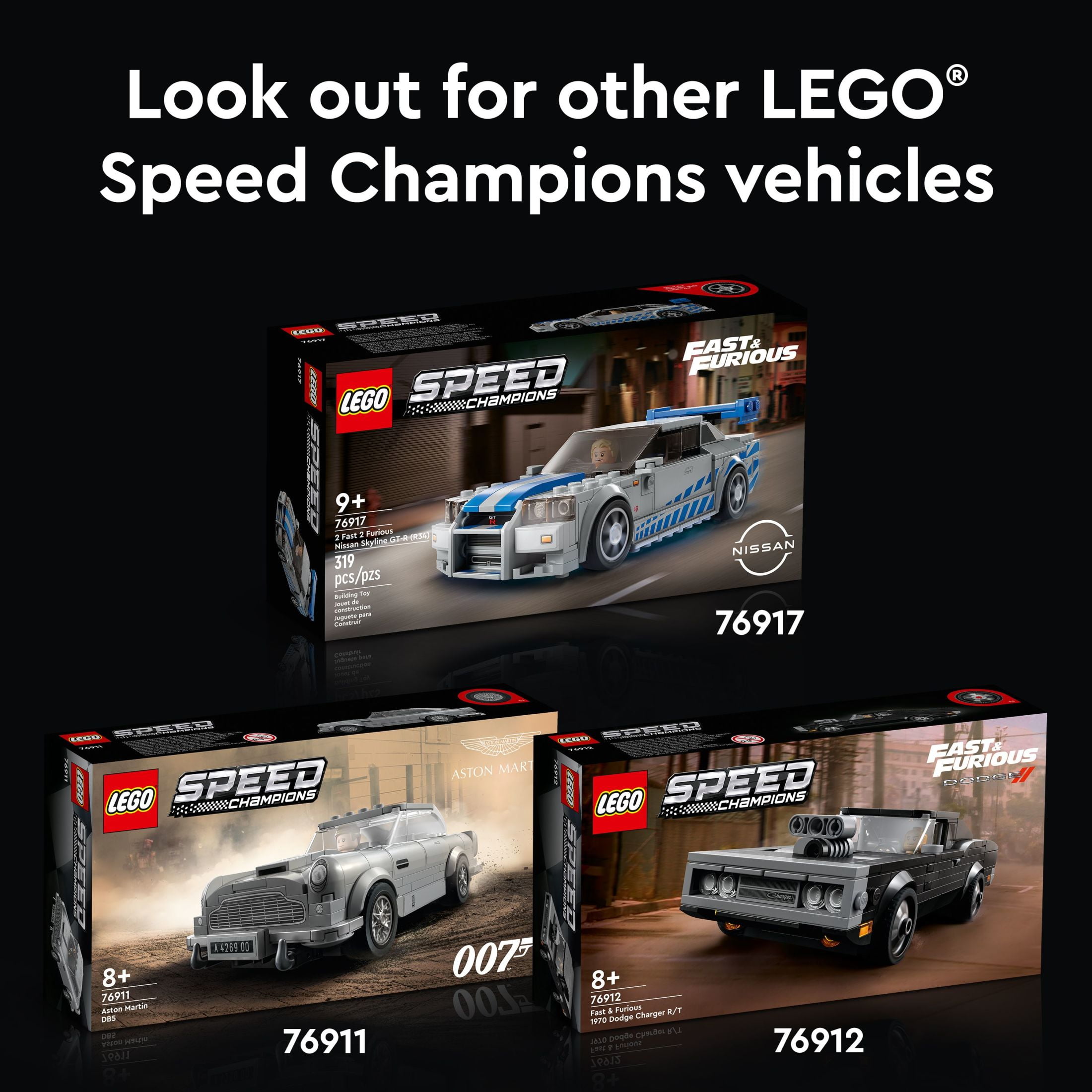 LEGO Speed Champions Nissan Skyline GT-R (R34) de 2 Fast 2 Furious 76917  (319 Peças)