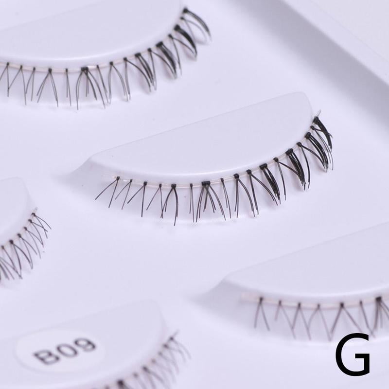 5pairs Lower Lashes Super Soft Transparent False Eyelashes Artificial Transparent Mink With S9O2 W4L1