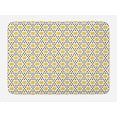 thumbnail image 1 of Polka Dots Bath Mat, Egg Folk Motif Dotted Pattern Blanks Filled Spots Design Print, Plush Bathroom Decor Mat with Non Slip Backing, 29.5" X 17.5", Yellow Black and White, by Ambesonne, 1 of 2