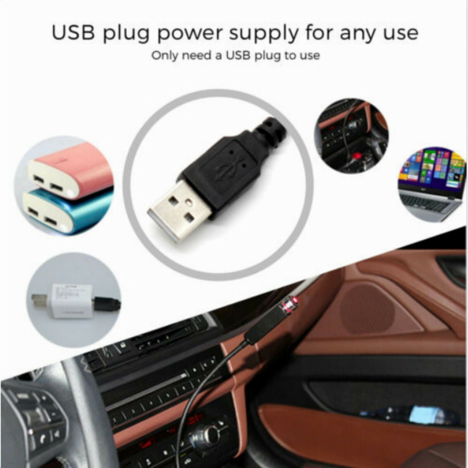 Car Atmosphere Light Auto Interior Ambient Star LED USB Projector Starry Sky SK