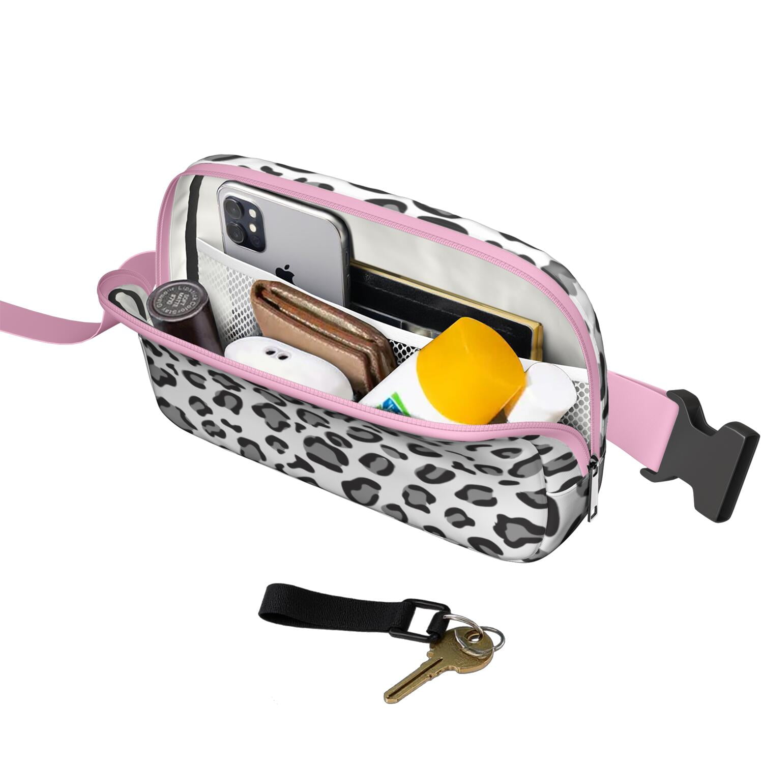 Classic Cheetah Print Fanny Pack – Fashionable Belt Bag with Romantic Texture & Retro Feel