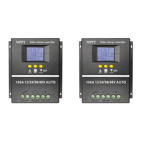 golytefs 100A Mppt Solar Charge Controller Intelligent Regulator Dual Usb for Solar Panel