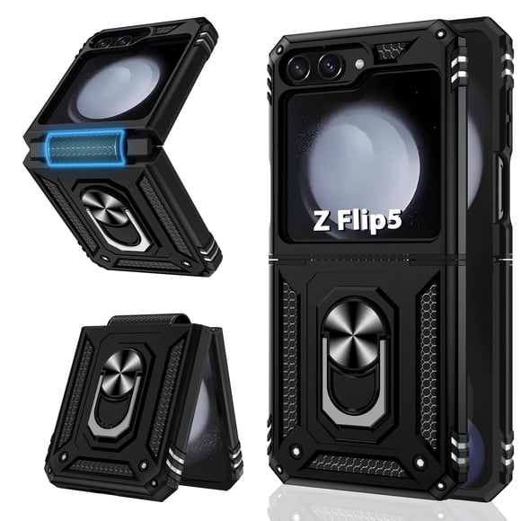 Funda ATUMP Galaxy Z Flip 5, grado militar, soporte giratorio 360°