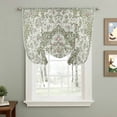 thumbnail image 2 of Sage Green Boho Tie Up Curtains 45 Inches Long, Kitchen Window Curtains Over Sink, Vintage Abstract Art Ethnic Tribe Small Window Curtains Shade Balloon Curtains Valances for Bedroom/Cafe 34"x45", 2 of 8