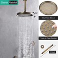 AntiqueBrass Shower FaucetSets Fixtures 9 inch Ceiling Rain Head