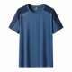 thumbnail image 4 of Ceisia Men's Slim Fit Short Sleeve Crew Neck Quick-Dry Athletic T-Shirt with Contrast Raglan Sleeves Dark Blue L Gifts, 4 of 8