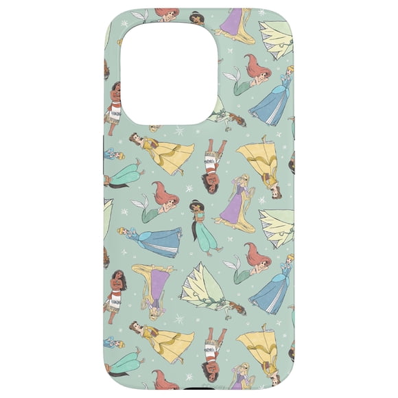 Funda para teléfono con estampado mágico de princesas de Disney, color verde espuma de mar