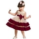 thumbnail image 4 of Vestido NSSMWTTC para niñas, Pascua, burdeos y champán con volantes, 4 of 5